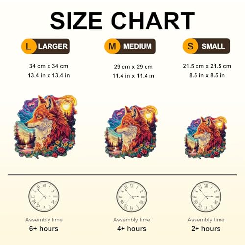 Colorful Star Wolf Puzzles Adults Gifts for Women Men Wooden 100 Pieces 8.5 * 8.5in
