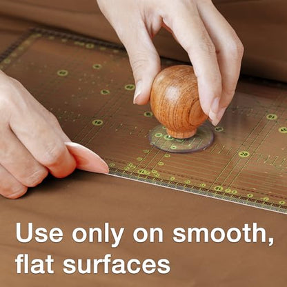 Ruler Knob Wooden Handle with Strong Suction Cup Grip