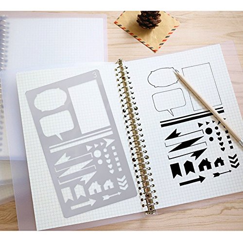 30 PCS Journal Stencils