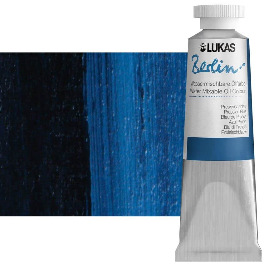 Berlin Pro Artists Water Mixable Oil Paint 37 ml Tube Prussian Blue