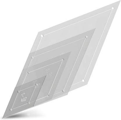 Quilting Acrylic Template Set | Precision Tools for Quilting Enthusiasts | Diamond Design | Includes Sizes 4", 3", 2", 1" | 1/8 Clear Acrylic | 1/4" Seam Allowance for Accuracy