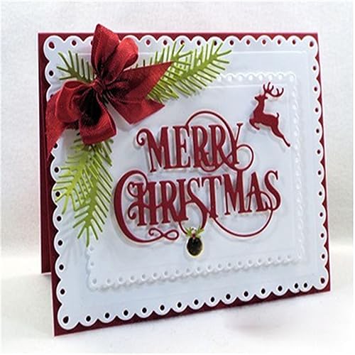 Metal Cutting Dies DIY Merry Christams Embossing Stencil Template Scrapbooking Card Making Mold Photo Album Arts Crafts Tools