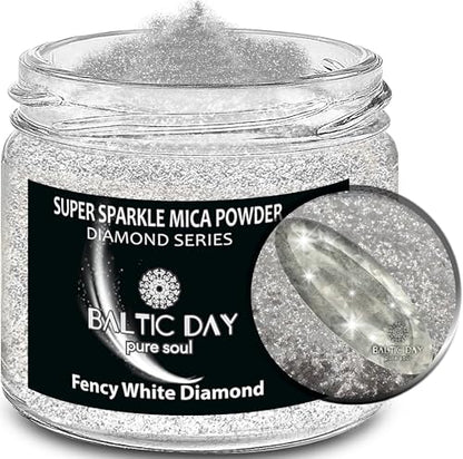 Diamond Dust for Crafts [ Fancy White ] (2 Ounce)