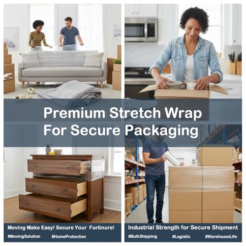 20 inch x 1000 Feet Stretch Wrap With Handle