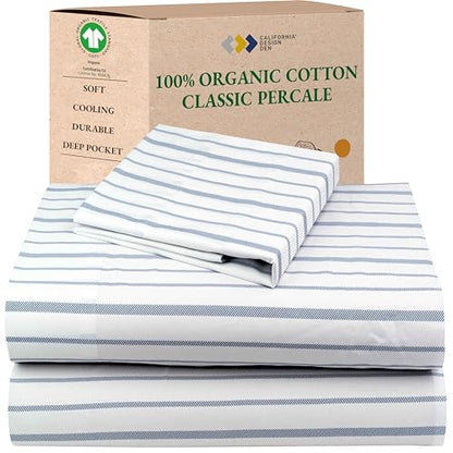 100% Organic Cotton Twin XL Bed Sheets Set