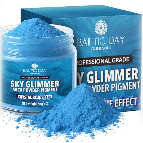 Sky Glimmer Light Blue Mica Powder 2 oz (2 Ounce)