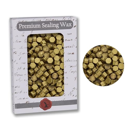 Antique Gold Premium Sealing Wax Beads 2 OZ. (2 Ounce)