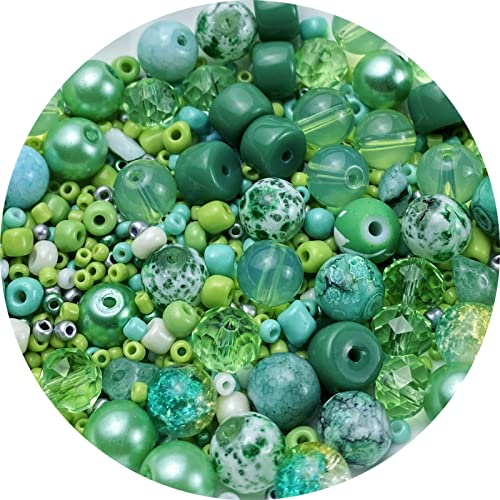 Assorted Glass Resin Beads Multi Size Colors Smooth Cracked Gravel Millet Spacer Beads for Bracelets Necklace Earring DIY Jewelry Making Craft