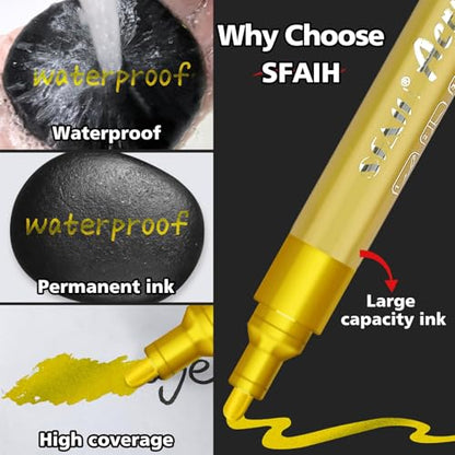 Gold & Silver Acrylic Paint Pens (8 Count)