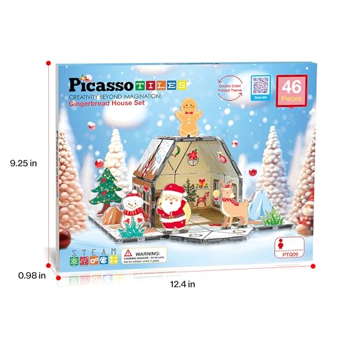 Magnetic Tiles Gingerbread House Holiday Character Action Figures Santa