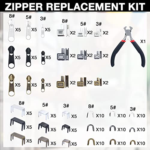 217 Pieces Zipper Repair Kit Replacement (217 Count)