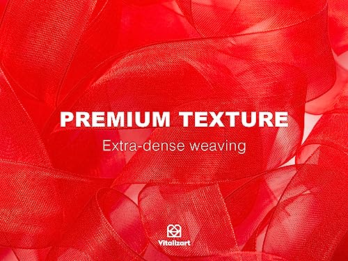 Red Organza Ribbon 1" x 30 Yd Sheer Ribbon for Gift Wrapping (90 Foot)