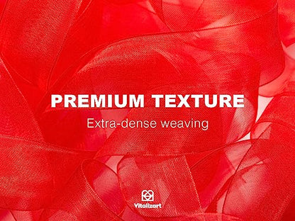 Red Organza Ribbon 1" x 30 Yd Sheer Ribbon for Gift Wrapping (90 Foot)