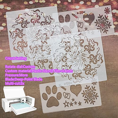 15 Pieces 7.5 mil Transparency Blank Template Material Stencils Mylar for Cutting Paper Clear Sheet 12 × 12 inch (15 .)