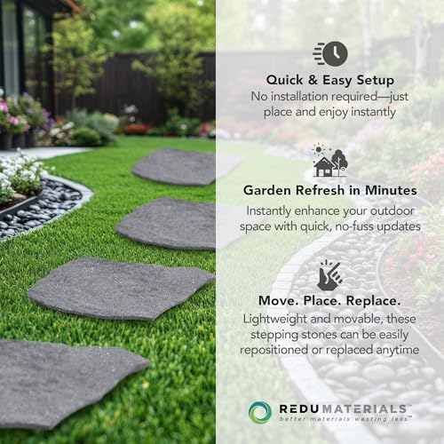 TierraVerde Natural Rock Rubber Stepping Stones (4 Count)