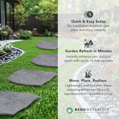 TierraVerde Natural Rock Rubber Stepping Stones (4 Count)