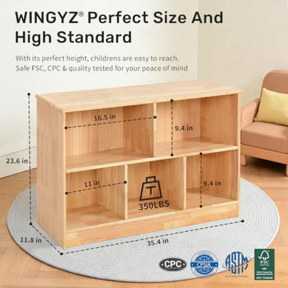 Rubber Wood Montessori Shelf