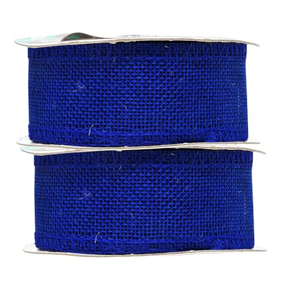 1 1 2 Inch Wide Royal Blue Burlap Ribbon for Crafts (120 Foot)