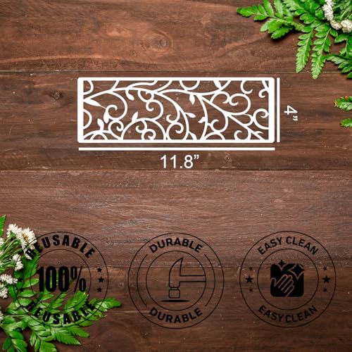 Stencils for Crafts Reusable Texture Stencils for Painting 12"x4"