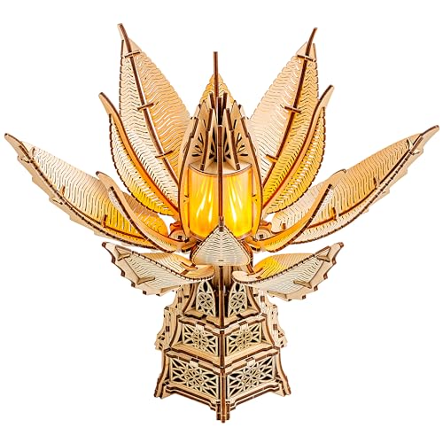 Fiery Bloom 3D Wooden Puzzles for Adults to Build