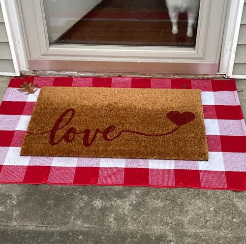 Valentine's Day Stencils for Doormats 27.5" Love Heart Door Mat Stencil (12 Count)
