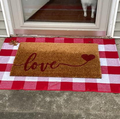 Valentine's Day Stencils for Doormats 27.5" Love Heart Door Mat Stencil (12 Count)