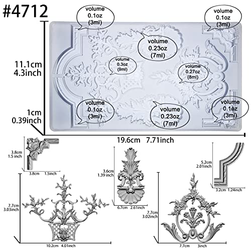 Art Mold for Polyclay Air Dry Clay Plaster