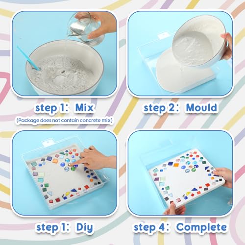 24 Pcs Stepping Stone Kit Includes Concrete Mold (24 Count)
