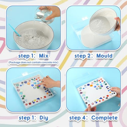 24 Pcs Stepping Stone Kit Includes Concrete Mold (24 Count)