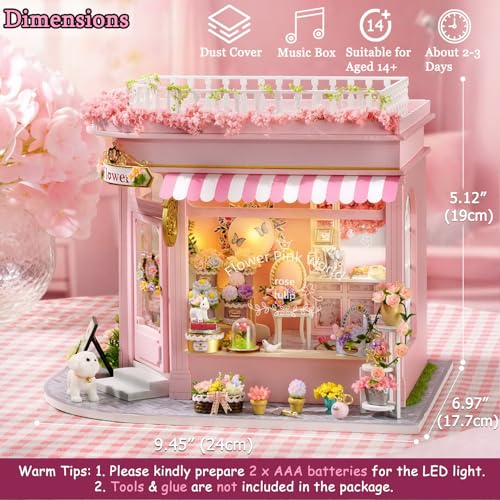 DIY Miniature Dollhouse Kit with Furniture Plus Dust Proof & Music Movement