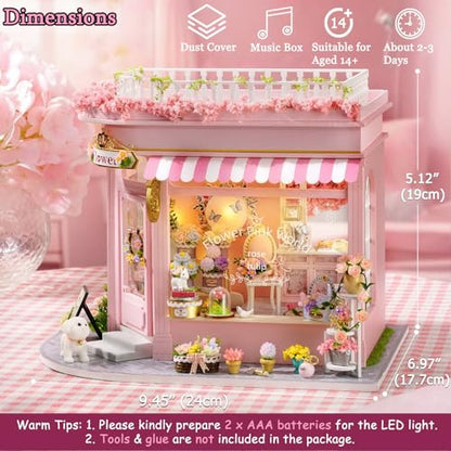 DIY Miniature Dollhouse Kit with Furniture Plus Dust Proof & Music Movement