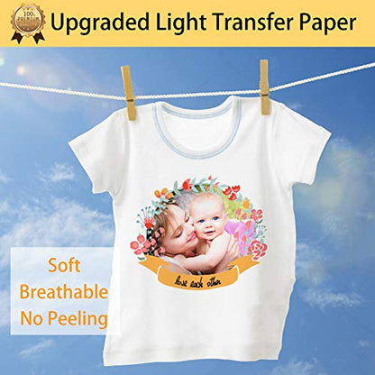 Upgraded Heat Transfer Paper for T Shirts (100 Count)