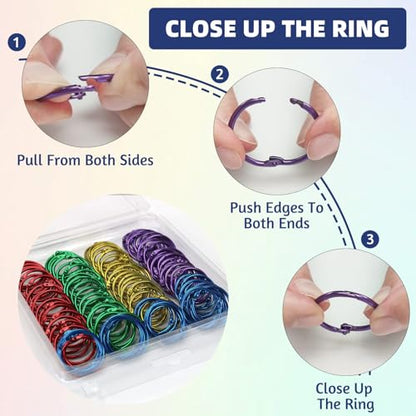 100 Pcs Binder Rings (100 Count)