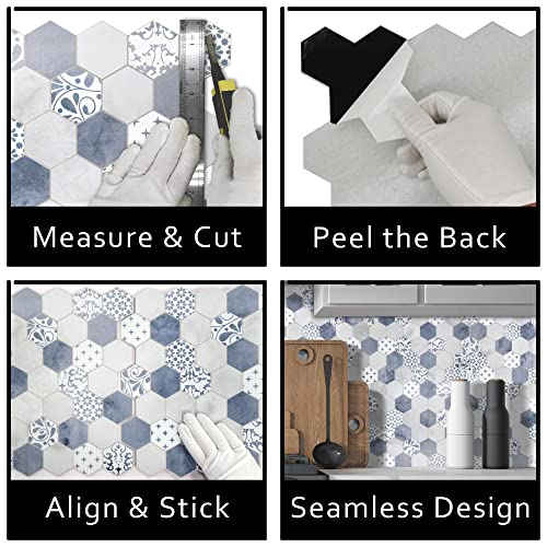 10 Sheet Peel and Stick Backsplash (9 Sq Ft)