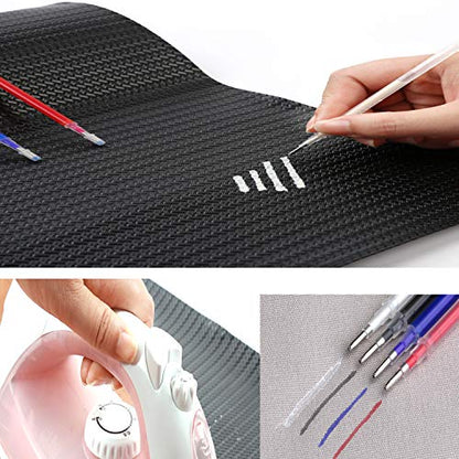 Heat Erasable Fabric Marking Pens with 28 Refills for Tailors Sewing (4 Count)
