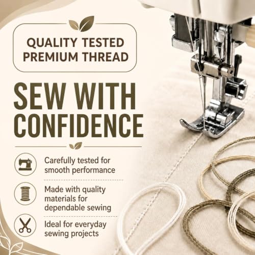 3000 Yards Light Beige Sewing Thread (36000 Foot)