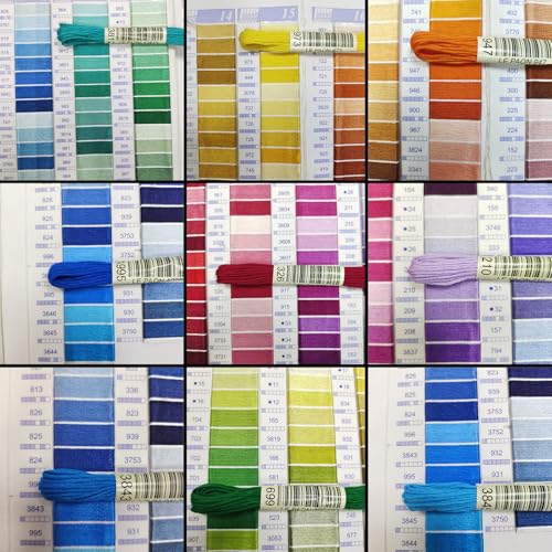 Friendship Bracelet String 50 Skeins Fashionable Rainbow Color Embroidery Floss Cross Stitch Embroidery Thread Cotton Floss Bracelet Yarn (1312.5 Foot)