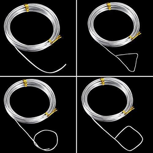 Aluminum Craft Wire for Sculpting Armature Bendable Craft Wire for DIY Jewelry Making (65.6 Foot)