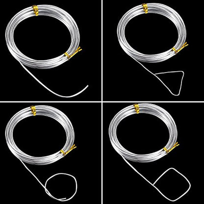 Aluminum Craft Wire for Sculpting Armature Bendable Craft Wire for DIY Jewelry Making (65.6 Foot)