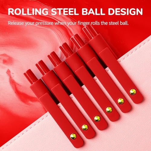 Red Pens 6 Pcs Red Ink Pens Fine Point Smooth Writing Pens (6 Count)