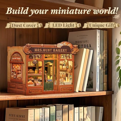 Book Nook Kit DIY Miniature House Bakery Dessert Shop Dollhouse