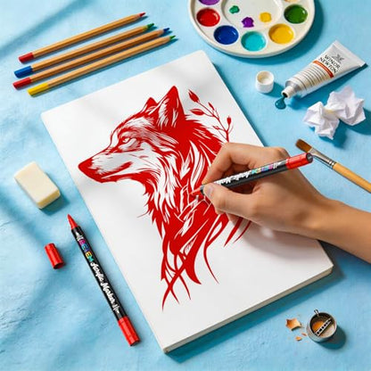 2 Red Paint Markers for Glass (2 Count)