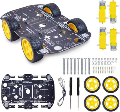 Robot Chassis 4WD Robot Car Smart Chassis Kit with 4 TT Motor for Arduino
