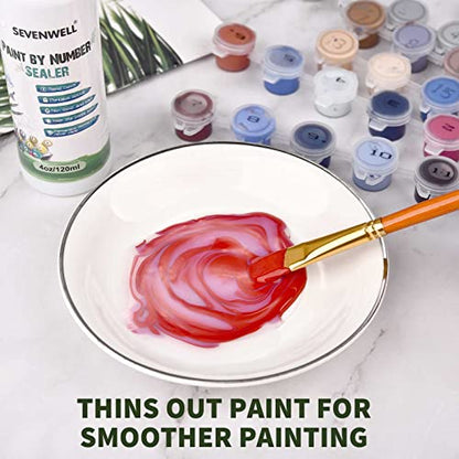 Acrylic Paint Sealer for Paint by Numbers (4 Fl Oz)