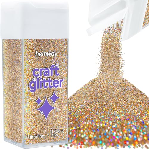Craft Glitter Shaker Gold Silver Holographic 110g Ultrafine (4.5 Ounce)