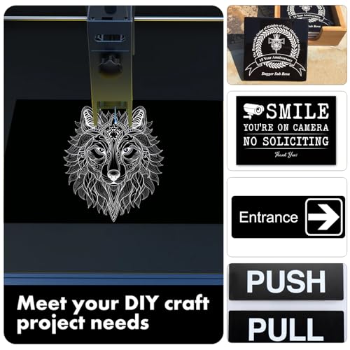 5PCS Laser Engraving Double Color ABS Plastic Sheet
