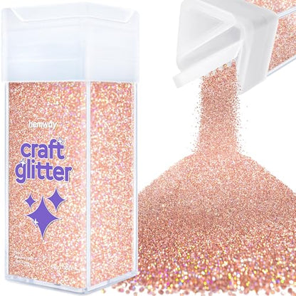 Craft Glitter Shaker Rose Gold Holographic 130g Microfine (4.6 Ounce)