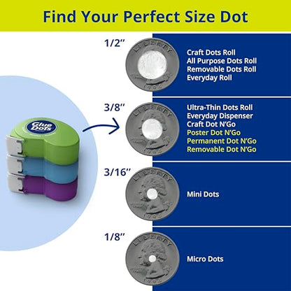 Dot N' Go Glue Dot Dispenser Project Pack with 200 Permanent (600 Count)