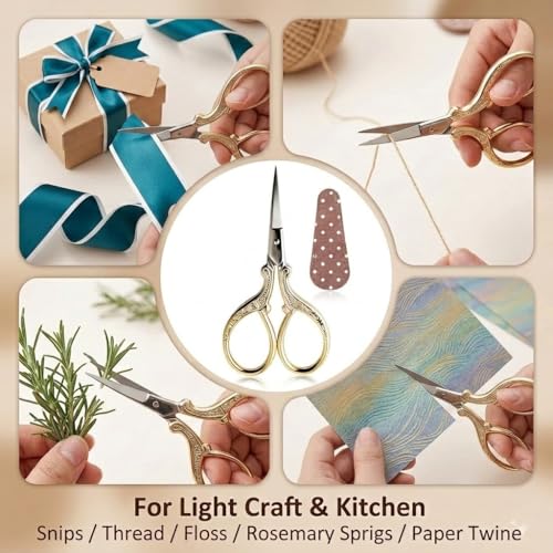3.6Inch Vintage Crochet Scissors Small Embroidery Sewing Handcraft