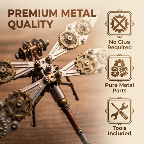 Steampunk Dragonfly 3D Metal Puzzle
